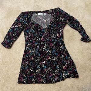 Attitudes by Renee Multicolor Tunic Top